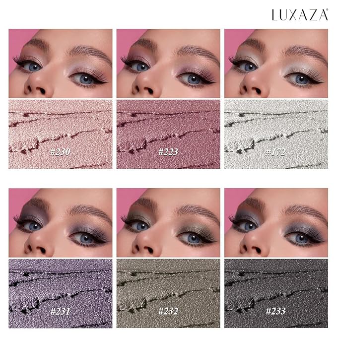 Plum Eyeshadow Stick Makeup Set 6PCS, Neutral Shimmer And Matte Cream Eye Shadow Palette, Metallic Bronze Smoky Eyeliner Brightener Crayon Pencil Kit, Ideal Gift for Women -Astral Dawn