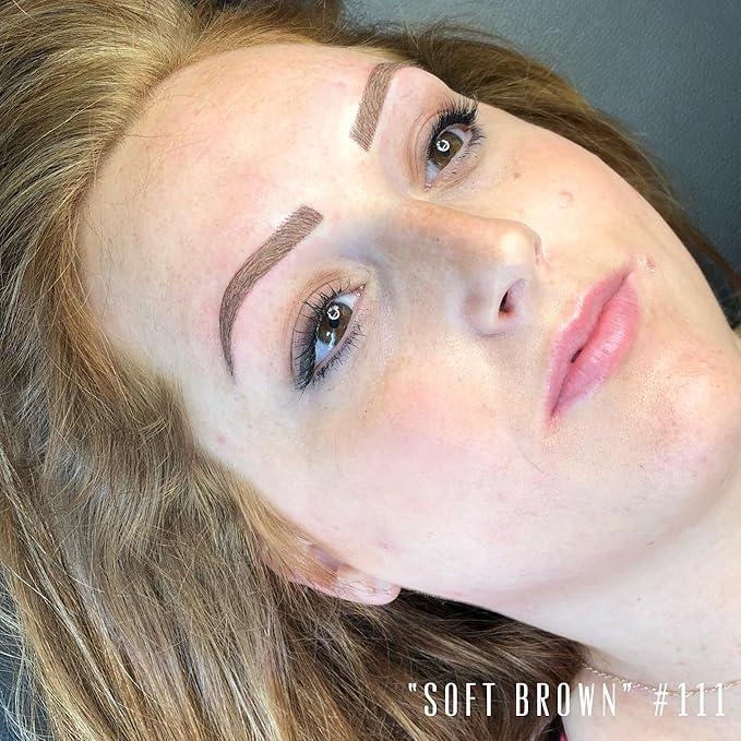 MADLUVV Professional Makeup Pigment for PMU Brow Artistry, Made in the USA, Vegan, Cruelty-free, Non-Toxic, Gel Consistency & High Retention - Soft Brown 111