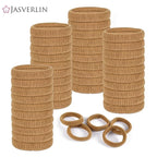 Blonde Hair Ties, Thick Seamless Cotton Elastic Hair Bands Scrunchies for Women, No Crease Damage Stretchy Ponytail Holders Accessories 100 pcs 1.5-inch