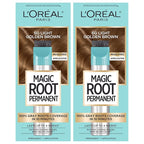 L’Oréal Paris Magic Root Permanent Hair Color, 10 Minute Hair Dye Kit to Rescue Roots with 100% Gray Hair Coverage, Light Golden Brown, 2 Pack (Packaging May Vary)