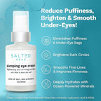 Plumping Eye Cream – Made in USA - Hydrating, Firming, Brightening Under Eye Treatment for Dark Circles, Puffiness & Fine Lines – Anti-Aging Skincare with Ocean Minerals & Hyaluronic Acid