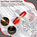 Hair Cutting Scissors -Sharp Razor Edge Blade Hair Shears Series - 6.5" With Fine Adjustment – Stainless Steel Hair Scissors Professional For Men, Women & Babies (Silver)