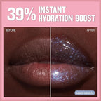 REVLON Super Lustrous Glimmer Gloss, Non-Sticky Lip Gloss, High-Shine Finish, Plant-Based Glitter, 001 Diamond Drama, 0.13 fl oz