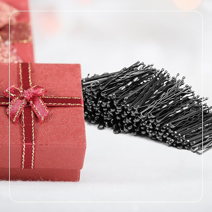 Bobby Pins - 360 Pcs, 2 Inch Premium, Secure Hold, Black Bobby Pins for Kids, Girls & Women