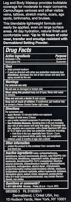 Dermablend Leg and Body Makeup Foundation with SPF 25, 40W Medium Golden, 3.4 Fl. Oz.