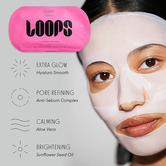 LOOPS Gang Mask Set – Weekly Reset for Rejuvenation, Double Take for Skin, Sunrise Service for – Hydrating and Pore Refining – Safe for Sensitive Skin - Gifts for Women, Stocking Stuffer