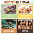 Turmeric, Tea Tree & Ginger Soap Bar (Pack of 3) – 2-in-1 Cleansing & Refreshing, Cold Process Handmade Bar with Essential Oils, Gentle Body Soap for Daily Use