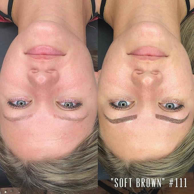 MADLUVV Professional Makeup Pigment for PMU Brow Artistry, Made in the USA, Vegan, Cruelty-free, Non-Toxic, Gel Consistency & High Retention - Soft Brown 111