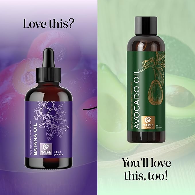 Pure Batana Oil for Hair Care - Cold Pressed 100% Batana Oil for Hair Skin & Nails - Moisturizes & Nourishes to Support Radiance - Vegan Non-GMO Hexane Free Dermatologist Tested (4 Fl Oz)