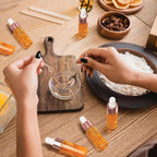 200 Pcs Mini Glass Oil Dropper Bottle Bulk, Clear Essential Small Empty Bottles Sample Containers Perfume Liquid Vials with Cap for Traveling (5 ml,Rose Gold)