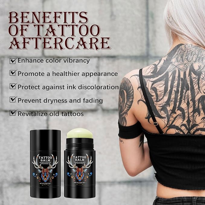 2pack Tattoo Aftercare Butter Balm, 2.6 oz, Old & New Tattoo Moisturizer Healing Brightener for Color Enhance, Natural Tattoo Cream