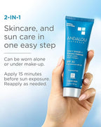 Andalou Naturals Clear Skin Mineral Face Sunscreen SPF 30 - Daily Shade Pollution Defense Facial Sunblock Lotion with Zinc Oxide - Lightweight, Non-Greasy, Non-comedogenic, Fragrance-Free - 2.7 fl oz