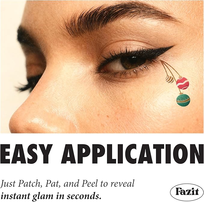 Fazit Makeup Patches - Ornament Eye Rays - Glow Up Make-Up Patches - Cute Glitter Makeup Accessories for Women - Cosmetic Glitter for Face