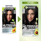 Garnier Hair Color Nutrisse Ultra Coverage Nourishing Creme, 200 Deep Soft Black (Black Sesame) Permanent Hair Dye, 3 Count (Packaging May Vary)