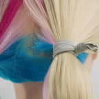 MEEDEE Soft Knotted Netural Color Hair Ties - 100 Pack No-Crease Elastic Ribbons, Ouchless Ponytails for Women, Yoga, and More