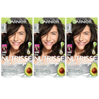 Garnier Hair Color Nutrisse Ultra Coverage Nourishing Creme, 400 Deep Dark Brown (Sweet Pecan) Permanent Hair Dye, 3 Count (Packaging May Vary)