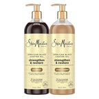 SheaMoisture Strengthen & Restore Shampoo and Conditioner Bundle Jamaican Black Castor Oil 2 Pack to Cleanse & Nourish Dry, Damaged Hair, 24 oz