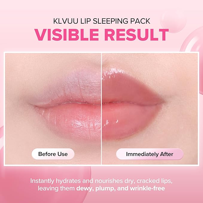 Klavuu Lip Mask Sleeping Pack (2PCS) – Overnight Deep Hydrating Korean Lip Balm Treatment for Very Dry, Chapped Lips | Lip Lightening & Plumping with Instant Hydration (Berry & Berry)