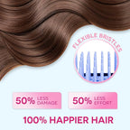 Bautero Brush Detangler Brush for Wet & Dry Hair, Pain-Free Brushing on All Hair Types, Knot Removal, Vented Hair Brush, Mizuiro Ocean