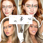 8 PCS Face Glitter Freckles Tattoo, Temporary Makeup Patches,Waterproof - Body Glitter Sparkle Fake Freckles Stickers Festival, Concert,Carnival Party,Cosmetic Glitter,Rave Accessories Decorations