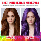 Temporary Hair Color Spray& Wax - Washable One-Time Use Hair Color for Women, Kids, Adults - For Halloween, Cosplay, Parties, Festivals - Washes Out Easily(Purple)
