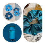 OLESILK 100% Mulberry Silk-Scrunchies for Hair Sleep, Women Grils Silk Hair Ties for Frizz & Breakage Curly Hair, No Damage, Elastics Ponytail Holder, 3 Pack