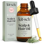 Kitsch Rosemary Oil for Hair Growth – Pre-Wash Hair Oil with Castor, Biotin, Jojoba – Hair Care, Adds Shine, Strengthens Roots, Scalp Treatment | Ideal Gifts for Women – Lavender Scent, 60mL