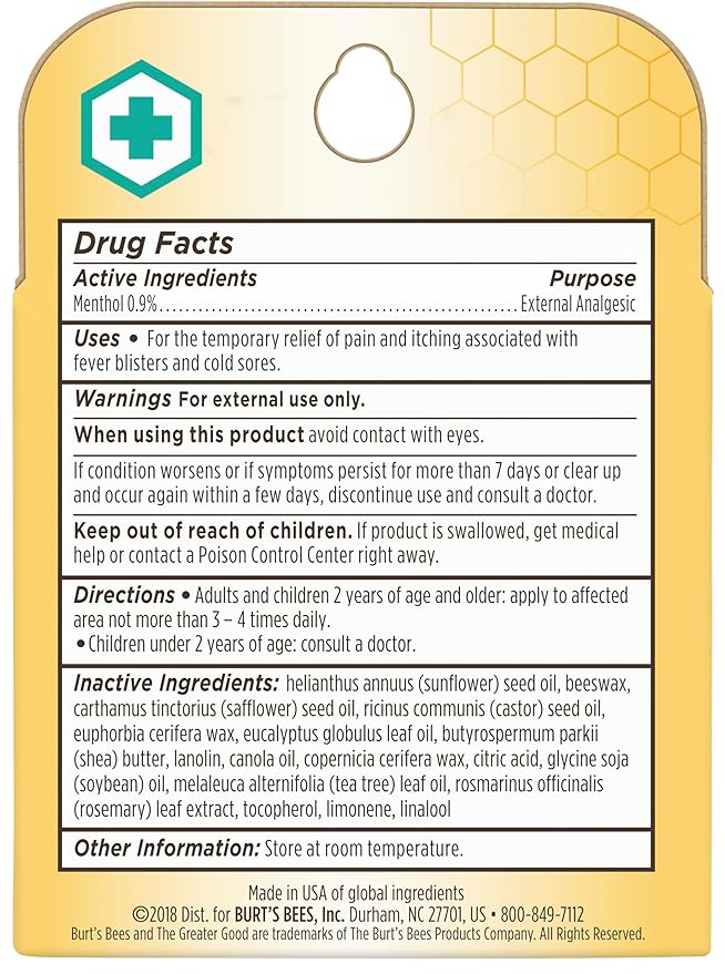 Burt's Bees Lip Balm Stocking Stuffers, Moisturizing Lip Care Christmas Gifts, for Dry Chapped Lips, Medicated with Menthol & Eucalyptus, Natural Origin Lip Care (4-Pack)