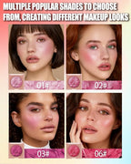 Baked Powder Blush, Lightweight Shimmery Highlight Blusher for Cheeks, Silky Smooth and Blendable Powder Blush Palette, Long-lasting All-Day Face Enhancing Makeup Color, Makeup Gift for Women Girls-03