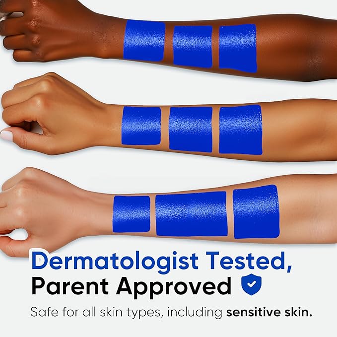 Blue Squid PRO Blue Face Paint Stick - Waterproof Blue Body Paint for Skin Adults & Kids Eye Black Baseball, Eyeblack Softball - Hypoallergenic Twist-Up Non-Toxic Makeup Stick for Cosplay, Sports, SFX