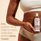 Skinny Tan Tan and Tone Self Tanning Oil Spray - No Need to Rinse - Hydrating and Toning Self Tanner for Healthier Looking Skin - Blurs Appearance of Stretch Marks - Dark Self Tan - 4.9 oz