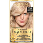 L'Oreal Paris Superior Preference Luminous Fade-Defying Permanent Hair Color, Hair Dye For Up to 9 Weeks of Radiance, Champagne Blonde 8.5A, 1 Hair Dye Kit