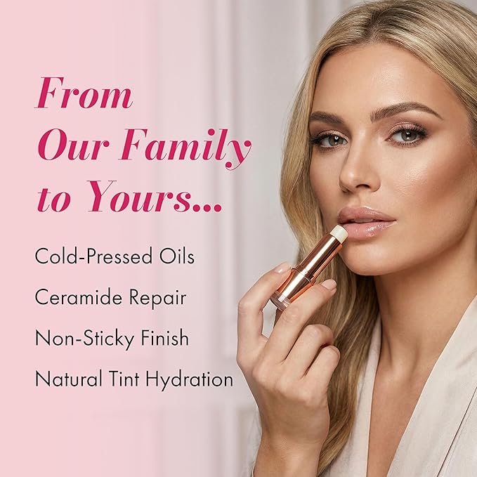 Lip Balm – Hydrating Balm with Cold-Pressed Oils, 10% Squalane, Vitamin E & Ceramides – Natural Skincare, Moisturizing Lip Butter for Soft Lips – Clean, Non-Toxic Lip Care for Women – 004 NT