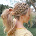 100 Pcs Thick Seamless Hair Ties, Ponytail Holders Hair Accessories No Damage for Thick Hair Christmas Gift(Candy Colors)