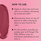 LAWLESS Women's Forget the Filler Lip Plumping Line Smoothing Tinted Balm, Lover, Pink, 0.1 Ounce / 2.9 g