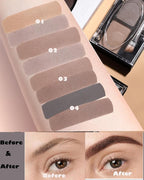 Eyebrow Powder Makeup Kit,2 Colors Waterproof Eye Brow Powder Makeup Palette Long-Lasting for Women,Grey Dark Brown Brow Fill&Sculpt Natural Eyebrow Contour for Sparse Brow with Brow Brush &Razor-04
