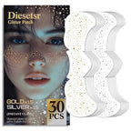 Glitter Freckles Face Tattoo, 30PCS Body Glitter Temporary Tattoos Sparkle Patches for Women, Waterproof Fake Freckles,Festival Rave Outfits Festival Decorations (Gold & Silver)