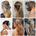 3 Styles Hair Clips for Women Small Medium Big Claw Clips for Thin Thick Hair 12 Pcs Hair Claw Clips Hair Clips Combination Hair Accessories for Women (Blue)