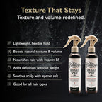 Sea Salt Spray – Lightweight Texture, Volume, and Flexible Hold with Epsom Salt & Pro-Vitamin B5 (2-pack, Saffron Ember)
