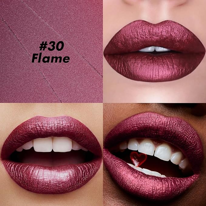 FOCALLURE Ultra Chic Lipstick,Rich Vitamin E Lip Crayon,Lightweight Color without Drying or Fading,Long Lasting Lips Makeup,#30 Flame