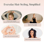 Kitsch Spiral Hair Ties for Women - Creaseless and Dent-free Coil Hair Ties | No Damage, Phone Cord Coils | Made of Flexible and Durable Plastic | Ideal Gifts for Women | 8pcs (Blonde)