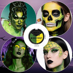 Black Yellow Bright Green Body Paint, Waterproof SFX Makeup for Adult Halloween Cosplay Witch Monster, Full Coverage Non-Toxic Face Painting for Stage Performances and Festival Designs