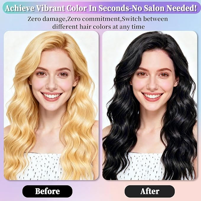 Black hair spray, Black hair spray temporary for Women Kids Men, Washable Temporary Hair Dye, Spray hair color Non-Sticky, For Christmas Party, Halloween Crazy Hair Day,Cosplay Party (4.06 oz)