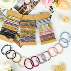 Hair Ties Bracelets for Women, 24PCS Boho Hair Accessories in 12 Colors - 5 Styles, No Damage for Thick Hair