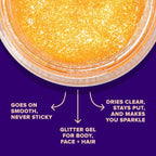 UNICORN SNOT Holographic Face Glitter & Body Glitter Gel | Holiday Glitter Makeup: Stocking Stuffers & Christmas Gift | Hair Glitter, Vegan & Cruelty-Free, 1.7 oz Orange Glitter (Fire)