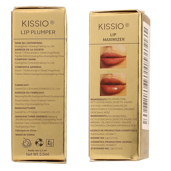 KISSIO Lip Plumper,Color Lip Plumper Gloss,Lip Enhancer,Plant Extracts Plumping Lip Serum,Moisturizing Lip Gloss for Fuller Lips and Hydrated Beauty Lips 5.5ml (03 Lakeside)