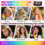 10 Colors Festive Fun Hair Chalk Combs, Advanced Temporary Glitter Hair Colors Hair Chalk Combs, Washable Hair Color Dye for Birthday Christmas Party Gifts for Teenage and Girls
