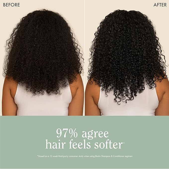 Rizos Curls Biotin Conditioner Deeply Moisturize & Reduce Breakage with Biotin, Coconut Oil & Aloe Vera Softens & Detangles All Hair Types Straight, Wavy, Curly Sulfate & Paraben Free