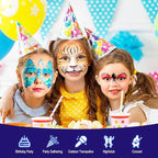 glow in the dark body face paint, 12pcs neon accessories for glow party supplies, UV Crayon Kit neon party decorations for Birthday Party Halloween Masquerade Makeup for Kids Adult