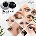 Mommy Makeup Waterproof Stay Put Gel Eyeliner Pot with Micropigments - Smudge-Proof, Long Lasting, Highly Pigmented Cream Eye Liner, 0.14 oz (Black Beauty)